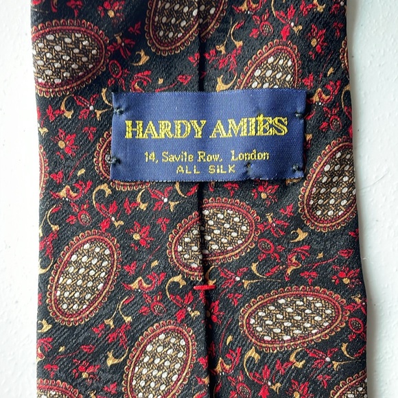 Hardy Amies 14 Savile row London Uk, Silk tie - Picture 3 of 4